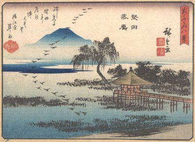 Palauta hanhet Catatassa, 1857, tekijältä Ando Hiroshige
