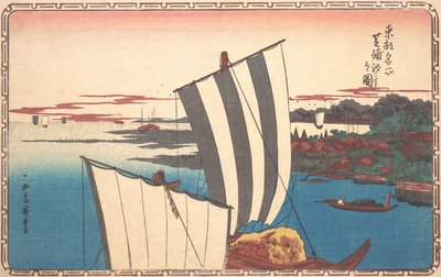 Shell Gathering Shibaurassa. tekijältä Ando Hiroshige
