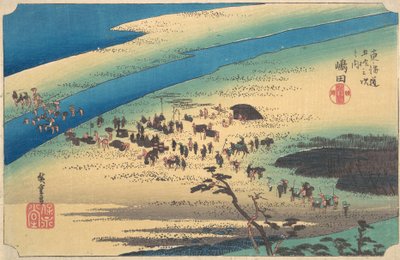 Shimada, Shun Oikawa? 1834. , hyttynen. 1834. tekijältä Ando Hiroshige