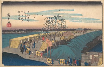 Akira Imonzaka Japanista, Shin Yoshiwara? 1835. , hyttynen. 1835. tekijältä Ando Hiroshige