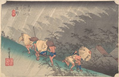 Sudden Shower in Shono, ca. 1833-34., ca. 1833-34. tekijältä Ando Hiroshige