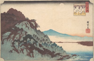 Syksykuu Ishiyamassa Biwa-järvellä, n. 1835, n. 1835. tekijältä Ando Hiroshige