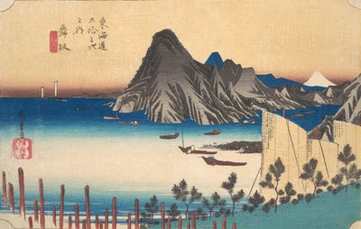Näkymä Imaki Pointiin Maizakasta, n. 1834, n. 1834. tekijältä Ando Hiroshige