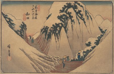 Wadan asema, n. 1835, n. 1835. tekijältä Ando Hiroshige