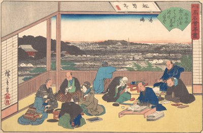 Yushima Matsu Kane vai? 1840. , hyttynen. 1840. tekijältä Ando Hiroshige