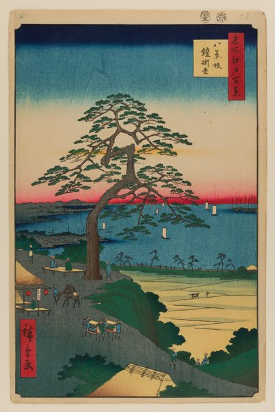 Panssari-riippuvainen mänty, Hakkeisaka tekijältä Ando or Utagawa Hiroshige