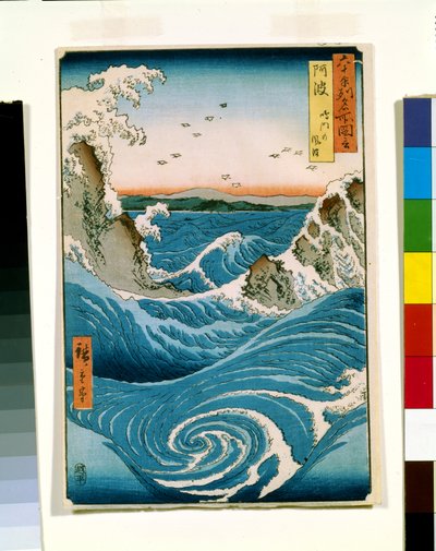 Awa (värillinen puupainatus) tekijältä Ando or Utagawa Hiroshige