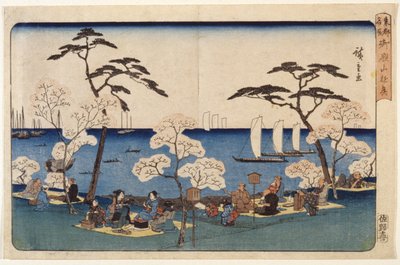 Kirsikankukkia Uyenossa tekijältä Ando or Utagawa Hiroshige