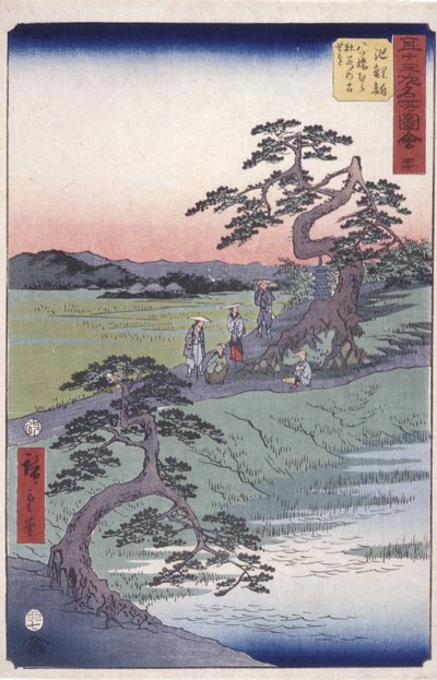 Chiryj (värillinen puupainatus) tekijältä Ando or Utagawa Hiroshige