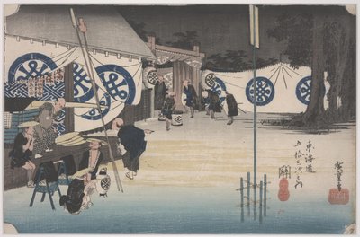 Aikainen lähtö Honjinista tekijältä Ando or Utagawa Hiroshige
