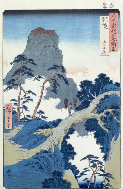 Go-Kanosho, Higon maakunta (puupainatus) tekijältä Ando or Utagawa Hiroshige