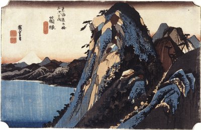 Hakone (värillinen puupainatus) tekijältä Ando or Utagawa Hiroshige