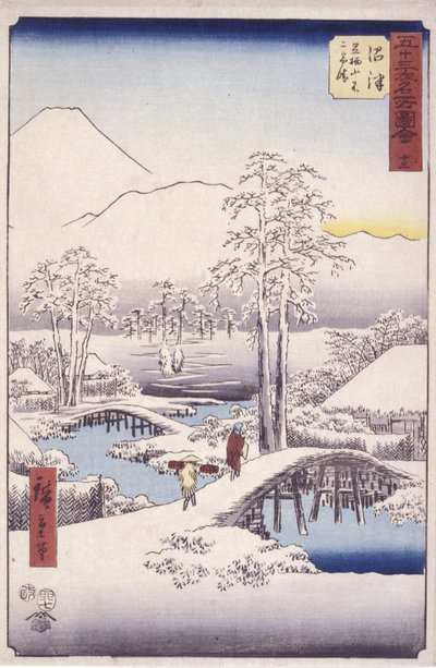 Stația Humazu finlandeză tekijältä Ando or Utagawa Hiroshige