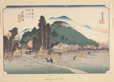 Shiyakushi (värillinen puupalikka) tekijältä Ando or Utagawa Hiroshige