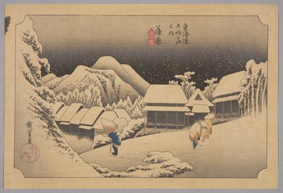 Kanbara: ni ght S w (Kanbara, Yuki) tekijältä Ando or Utagawa Hiroshige