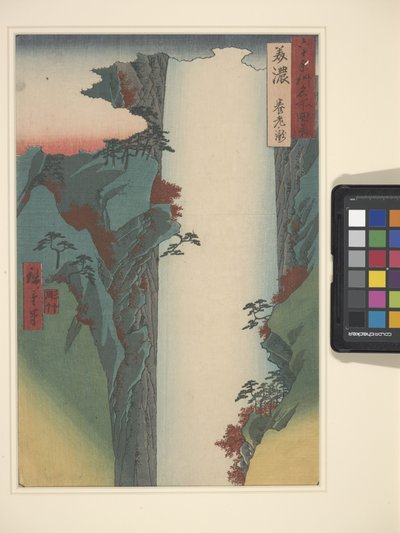 Mino (värillinen puupainatus) tekijältä Ando or Utagawa Hiroshige