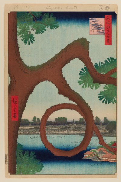 Moon Pine, Ueno tekijältä Ando or Utagawa Hiroshige