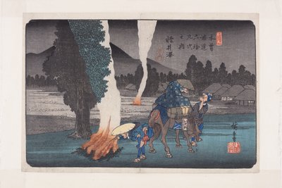 Nro 19, Karuizawa (värillinen puupainatus) tekijältä Ando or Utagawa Hiroshige