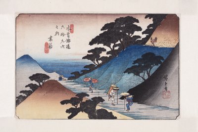 Nro 43, Tsumagome (värillinen puupalikkapainatus) tekijältä Ando or Utagawa Hiroshige