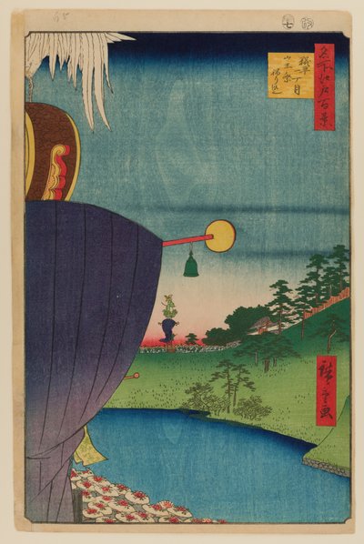 Sanno-juhlakulkue Kojimachi l-Chomessa tekijältä Ando or Utagawa Hiroshige