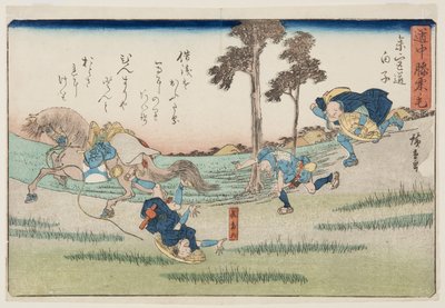 Shirako ja w jäsenet Urban-aste alempi d (Urban grade Shirako) tekijältä Ando or Utagawa Hiroshige