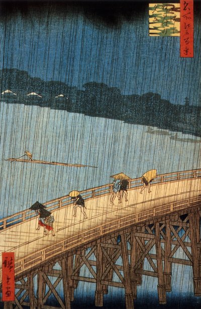 Sutden Shoer (Yuda City) Oto Chopsticks BRdge, Japani, Anto Hiroshigen Sono G Loving tekijältä Ando or Utagawa Hiroshige