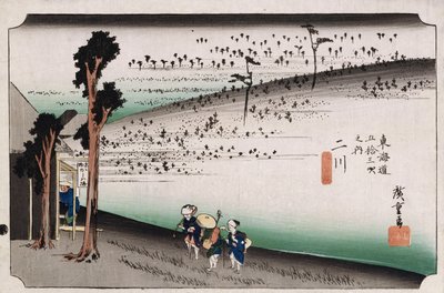 The Monkey Plateau, Futagawa", sarjasta "The Fifty-Three Stations of the Tokaido" tekijältä Ando or Utagawa Hiroshige