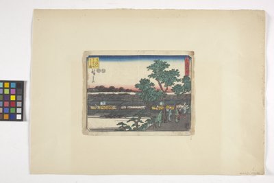 Näkymä Saruwakachosta Matsuchiyamasta (väripuupiirros) tekijältä Ando or Utagawa Hiroshige