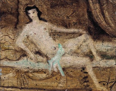 Alaston makaa sohvalla tekijältä Andre Derain