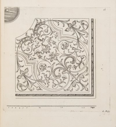 Design for Parterre, Theater des Plans et Jardinages, pub.1652 (kaiverrus) tekijältä André Mollet