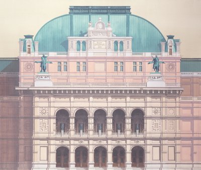 Valtionooppera, Wien, Itävalta (yksityiskohta) tekijältä Andras Kaldor