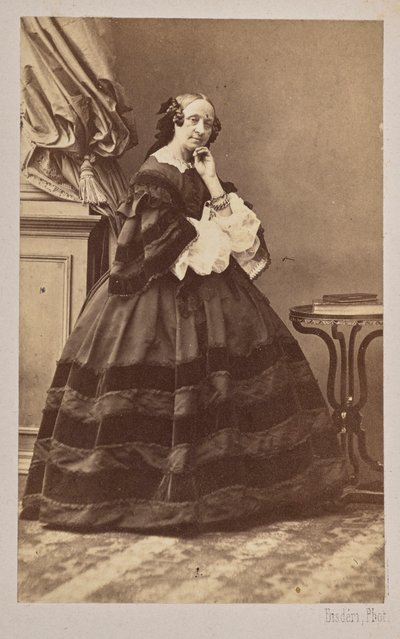 Balerina Marie Taglionin muotokuva 1804-1884, 1862. tekijältä Andre Adolphe Eugene Disderi