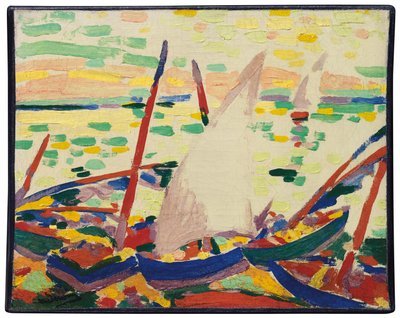 Veneet Colliouren rannalla; Bateaux sur la plage a Collioure tekijältä Andre Derain