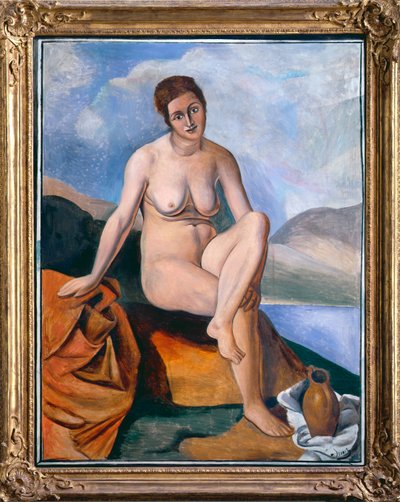 Naisalaston ja kannun kanssa, noin 1925 (öljy kankaalle) (ks. myös 287560) tekijältä Andre Derain