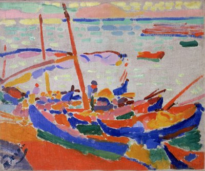Kalastusveneet Collioure (Pyrenees Orientales, Ranska) (Kalastusvene, Collioure) tekijältä Andre Derain