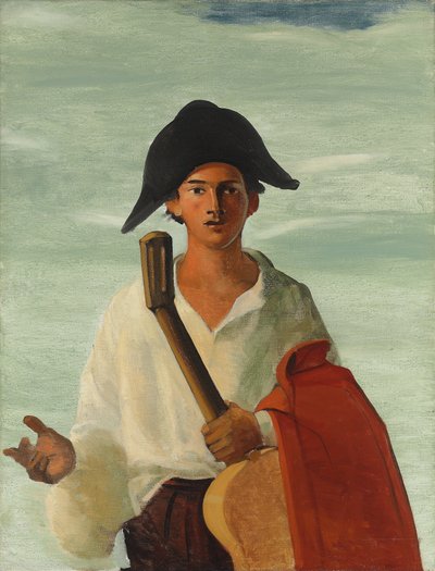 Harlekiini pitelee kitaraa, noin 1930 (öljy kankaalle). tekijältä Andre Derain