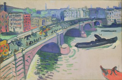 Lontoon silta, noin 1906 (öljy kankaalle). tekijältä Andre Derain