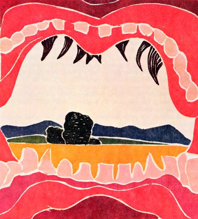 Pantagruelin suu, kuvitus Francois Rabelais