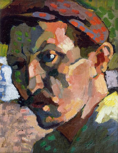Omakuva lippalakki päässä, noin 1905 (öljy kankaalle). tekijältä Andre Derain