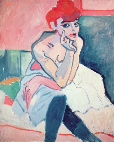 Tanssija, noin 1910 (öljy kankaalle) tekijältä Andre Derain