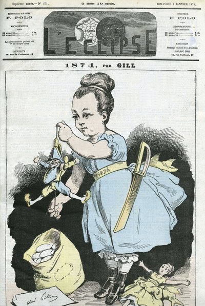 1874: nainen manipuloi nukkea. Kansi "" L