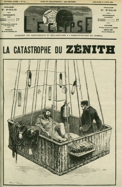 Ilmapallo-onnettomuus, Zenith, 15. huhtikuuta tekijältä Andre Gill