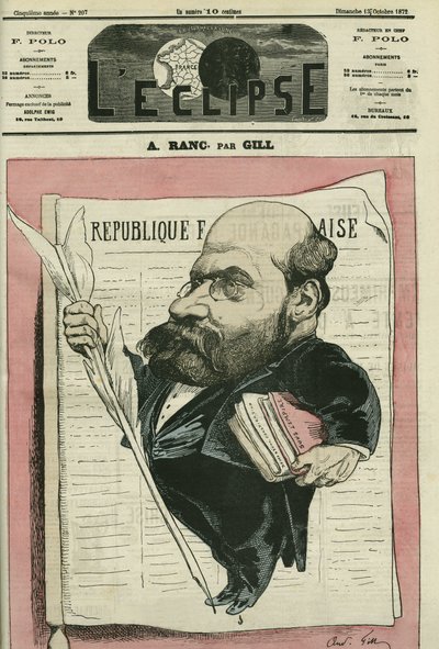 Arthur Ranc (1831-1908), ranskalainen toimittaja ja poliitikko. Kansi "" L