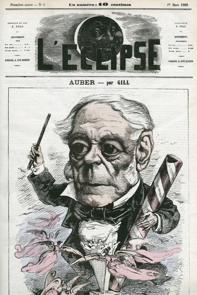 Auber Daniel-Francois-Esprit (1782-1871), ranskalainen muusikko. Kansi "" L