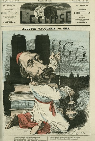 Auguste Vacquerie (1819-1895), ranskalainen runoilija, näytelmäkirjailija ja toimittaja. Kansi "" L