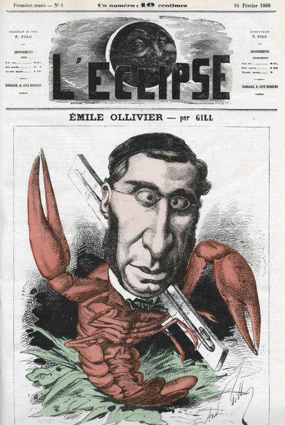 Emile Ollivier (1825-1913), ranskalainen poliitikko. Kansi "" L