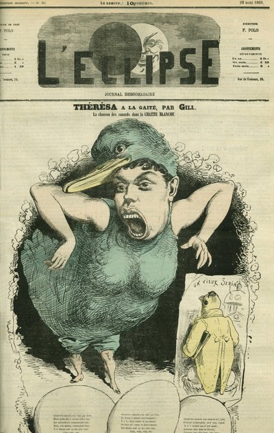 Emma Valendon dit Theresa (1837-1913), laulaja Gaite-teatterin "Tirolin ankat" -elokuvassa. Kansi "" L