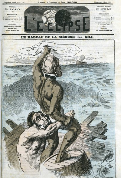 Eugene Rouher (1814-1884) ja Clement Duvernois (1836-1879), ranskalaiset poliitikot. Kansi "" L