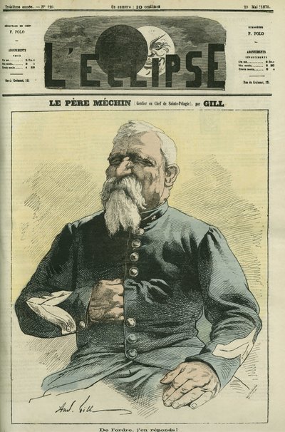 Isä Mechin, Pariisin Sainte-Pelagien vankilan päällikkö. Kansi "" L