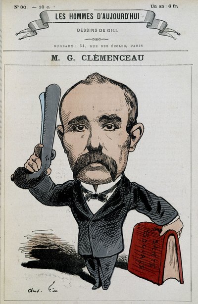 Georges Clémenceau - Gill, teoksessa "Tämän päivän miehet"" tekijältä Andre Gill